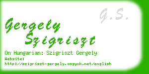 gergely szigriszt business card